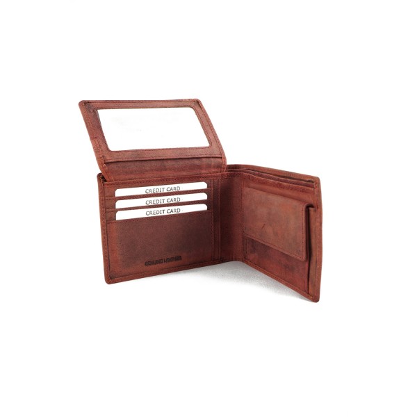 GINIS LEATHER ΑΝΔΡΙΚΟ ΔΕΡΜΑΤΙΝΟ ΠΟΡΤΟΦΟΛΙ ΜΠΟΡΝΤΟ L1558