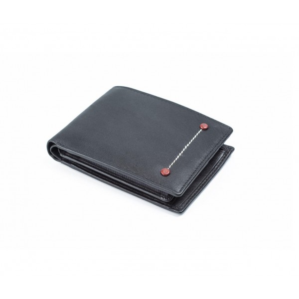 FETICHE LEATHER ΑΝΔΡΙΚΟ ΔΕΡΜΑΤΙΝΟ ΠΟΡΤΟΦΟΛΙ RFID ΜΑΥΡΟ AN-5-945