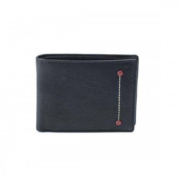 FETICHE LEATHER ΑΝΔΡΙΚΟ ΔΕΡΜΑΤΙΝΟ ΠΟΡΤΟΦΟΛΙ RFID ΜΑΥΡΟ AN-5-945