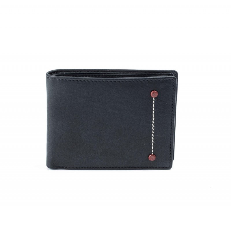 FETICHE LEATHER ΑΝΔΡΙΚΟ ΔΕΡΜΑΤΙΝΟ ΠΟΡΤΟΦΟΛΙ RFID ΜΑΥΡΟ AN-5-945