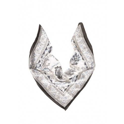 MODISSIMO ΓΥΝΑΙΚΕΙΟ ΜΑΝΤΗΛΙ VINTAGE FLORAL PRINT ΜΑΥΡΟ 16-24091BL