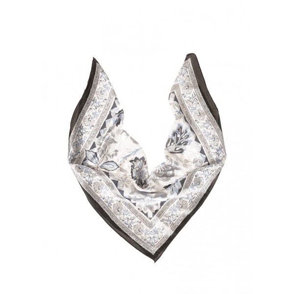 MODISSIMO ΓΥΝΑΙΚΕΙΟ ΜΑΝΤΗΛΙ VINTAGE FLORAL PRINT ΜΑΥΡΟ 16-24091BL