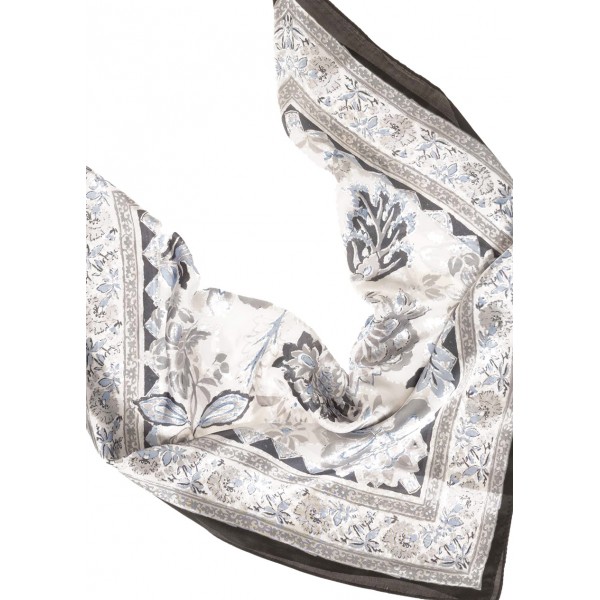 MODISSIMO ΓΥΝΑΙΚΕΙΟ ΜΑΝΤΗΛΙ VINTAGE FLORAL PRINT ΜΑΥΡΟ 16-24091BL