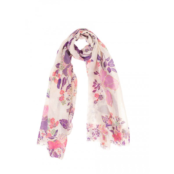 MODISSIMO ΓΥΝΑΙΚΕΙΟ ΦΟΥΛΑΡΙ-ΠΑΡΕΟ FLORAL PRINT ΛΙΛΑ 16-24097L