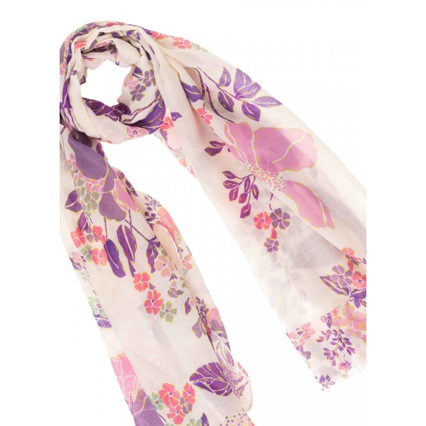 MODISSIMO ΓΥΝΑΙΚΕΙΟ ΦΟΥΛΑΡΙ-ΠΑΡΕΟ FLORAL PRINT ΛΙΛΑ 16-24097L