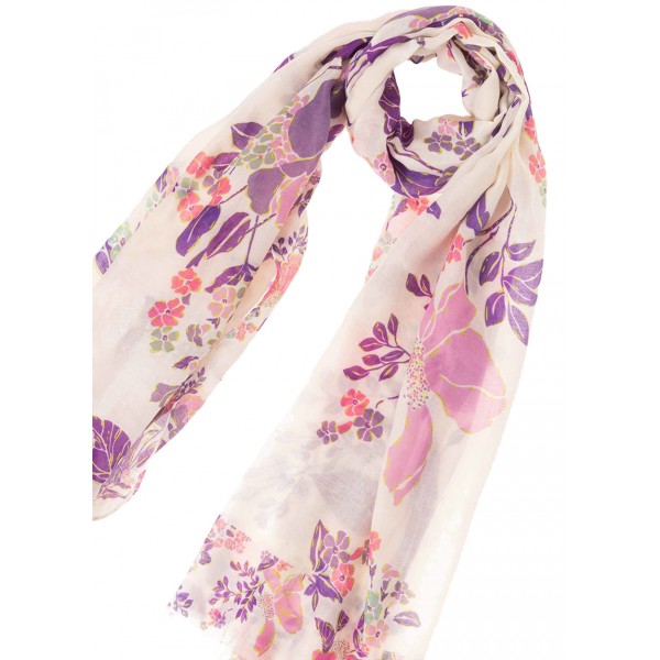 MODISSIMO ΓΥΝΑΙΚΕΙΟ ΦΟΥΛΑΡΙ-ΠΑΡΕΟ FLORAL PRINT ΛΙΛΑ 16-24097L