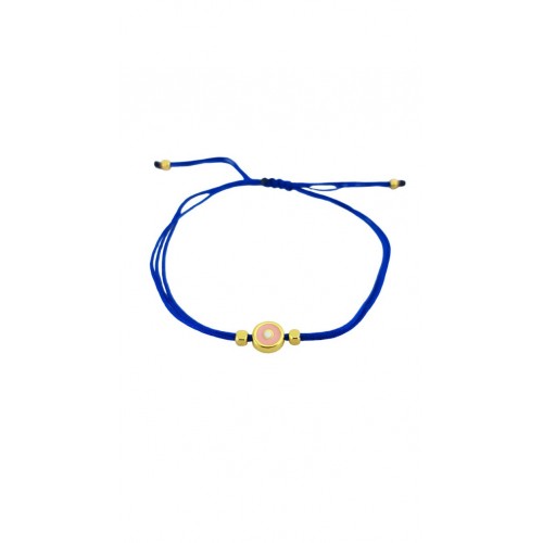 ΓΥΝΑΙΚΕΙΟ ΧΕΙΡΟΠΟΙΗΤΟ ΒΡΑΧΙΟΛΙ ΑΤΣΑΛΙ ΜΑΤΑΚΙ ΜΕ ΚΟΡΔΟΝΙ ΜΠΛΕ ROS-153