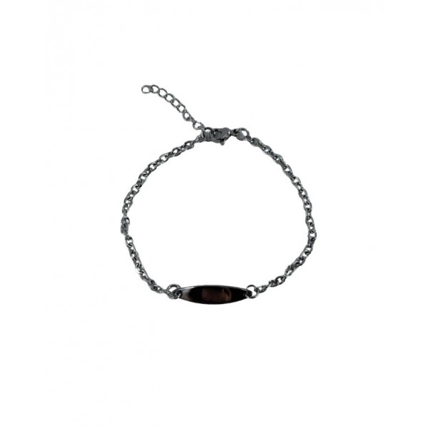 ΓΥΝΑΙΚΕΙΟ ΒΡΑΧΙΟΛΙ ΤΑΥΤΟΤΗΤΑ ΑΤΣΑΛΙ 316L ΑΣΗΜΙ SB1088