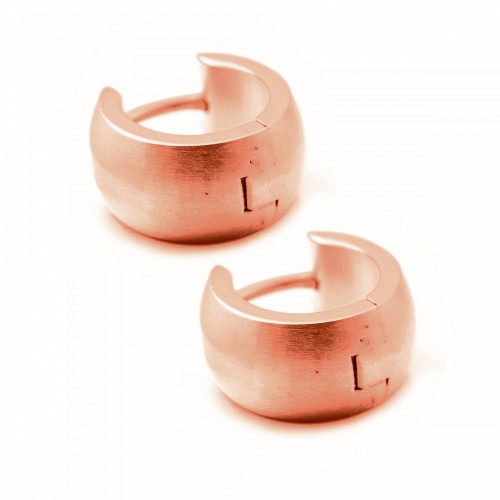 ΓΥΝΑΙΚΕΙΑ ΣΚΟΥΛΑΡΙΚΙΑ ΚΡΙΚΟΙ ΑΤΣΑΛΙ 316L ROSE GOLD 7Χ10MM EST10-R