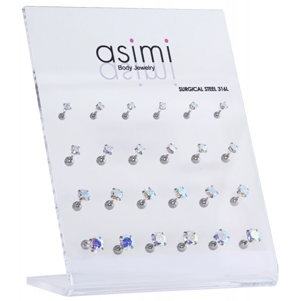 ΣΚΟΥΛΑΡΙΚΙ TRAGUS ΑΤΣΑΛΙ 316L ΜΕ ΖΙΡΓΚΟΝ 4ΜΜ ΑΣΗΜΙ