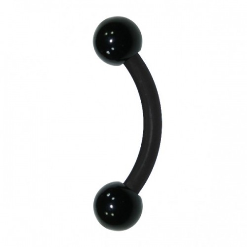 ΣΚΟΥΛΑΡΙΚΙ PIERCING ΑΤΣΑΛΙ ΜΑΥΡΟ ΜΕ ΜΠΙΛΙΑ 10MM