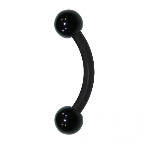 ΣΚΟΥΛΑΡΙΚΙ PIERCING ΑΤΣΑΛΙ ΜΑΥΡΟ ΜΕ ΜΠΙΛΙΑ 10MM