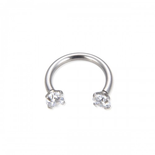 ΣΚΟΥΛΑΡΙΚΙ CIRCULAR BARBELL ΖΙΡΓΚΟΝ 6MM ΑΤΣΑΛΙ 316L ΑΣΗΜΙ Y50064