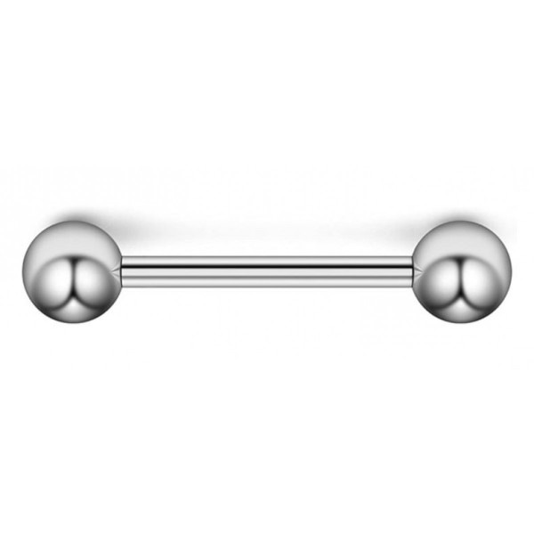 ΣΚΟΥΛΑΡΙΚΙ PIERCING ΑΤΣΑΛΙ ΑΣΗΜΙ ΜΠΑΡΑ ΜΕ ΜΠΙΛΙΕΣ 8MM