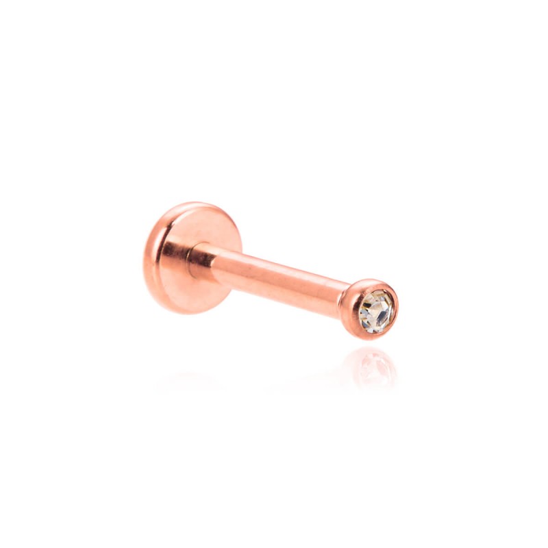 ΣΚΟΥΛΑΡΙΚΙ ΧΕΙΛΙΩΝ-LABRET ΑΤΣΑΛΙ ΜΕ ZIΡΓΚΟΝ 8MM ROSE GOLD