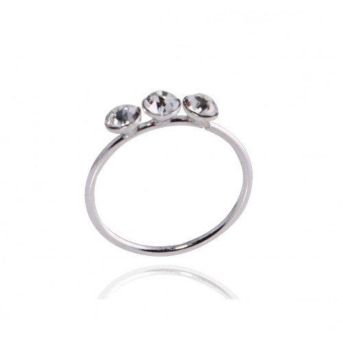 ΑΣΗΜΕΝΙΟΣ ΚΡΙΚΟΣ ΜΥΤΗΣ ME 3 ΠΕΤΡΕΣ ΖΙΡΓΚΟΝ 10ΜΜ  