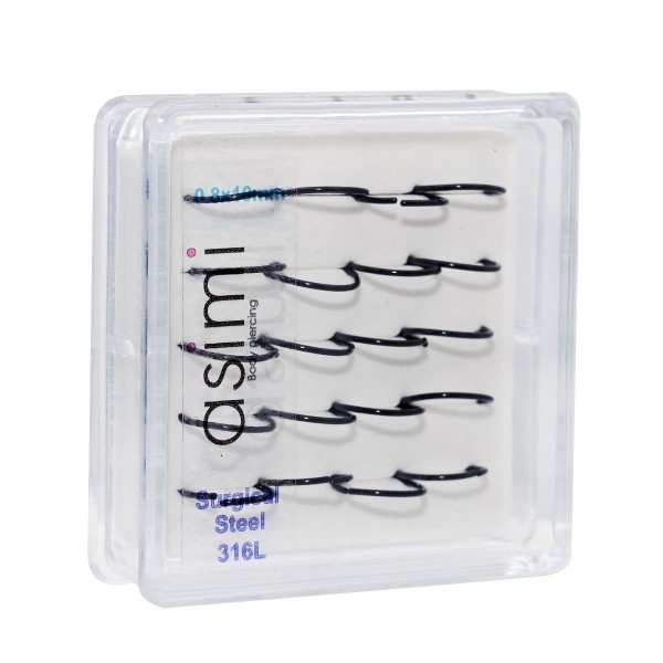 ΚΡΙΚΑΚΙ ΜΥΤΗΣ 0,8x10ΜΜ SURGICAL STEEL 316L ΜΑΥΡΟ