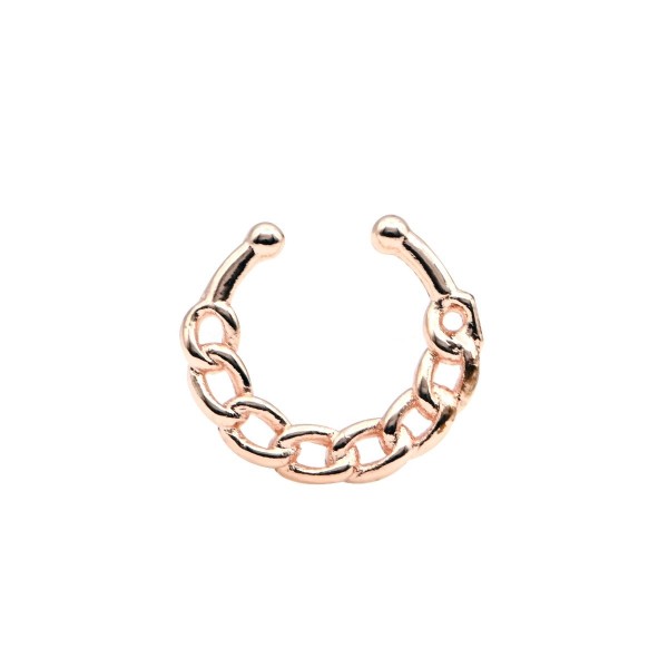 ΣΚΟΥΛΑΡΙΚΙ FAKE SEPTUM ΑΤΣΑΛΙ 316L ROSE GOLD 8MM S90011