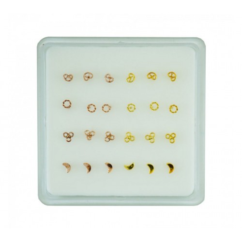 ΑΣΗΜΕΝΙΑ ΙΣΙΑ ΣΚΟΥΛΑΡΙΚΙΑ ΜΥΤΗΣ ΣΕ ROSE GOLD ΧΡΩΜΑ ΚΑΙ ΔΙΑΦΟΡΑ ΣΧΕΔΙΑ NS-0142