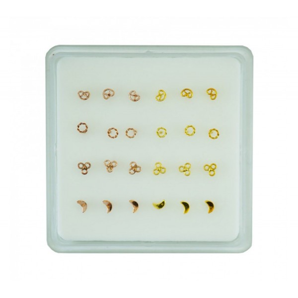 ΑΣΗΜΕΝΙΑ ΙΣΙΑ ΣΚΟΥΛΑΡΙΚΙΑ ΜΥΤΗΣ ΣΕ ROSE GOLD ΧΡΩΜΑ ΚΑΙ ΔΙΑΦΟΡΑ ΣΧΕΔΙΑ NS-0142