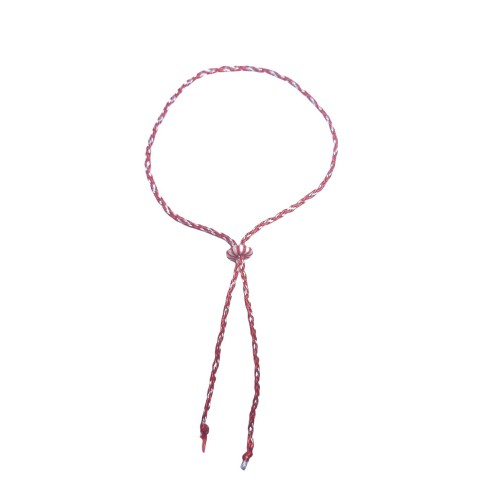 ΧΕΙΡΟΠΟΙΗΤΟ ΒΡΑΧΙΟΛΙ ΜΑΡΤΗΣ ΜΕ ΛΕΥΚΗ-ΚΟΚΚΙΝΗ ΧΑΝΤΡΑ