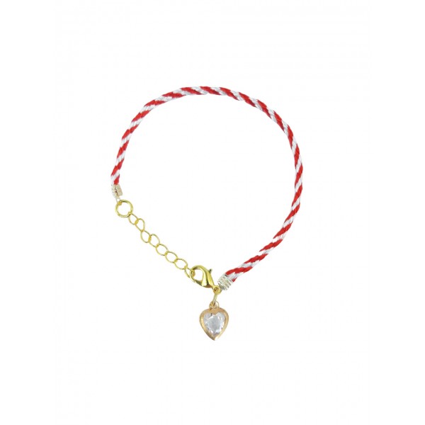 ΧΕΙΡΟΠΟΙΗΤΟ ΒΡΑΧΙΟΛΙ ΜΑΡΤΗΣ ΜΕ ΠΕΤΡΑ ΣΕ ΣΧΗΜΑ ΚΑΡΔΙΑΣ