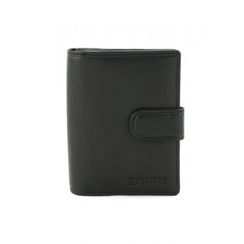 FETICHE LEATHER ΓΥΝΑΙΚΕΙΟ ΔΕΡΜΑΤΙΝΟ ΠΟΡΤΟΦΟΛΙ ΜΑΥΡΟ AN 1-639