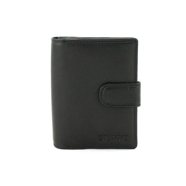 FETICHE LEATHER ΓΥΝΑΙΚΕΙΟ ΔΕΡΜΑΤΙΝΟ ΠΟΡΤΟΦΟΛΙ ΜΑΥΡΟ AN 1-639