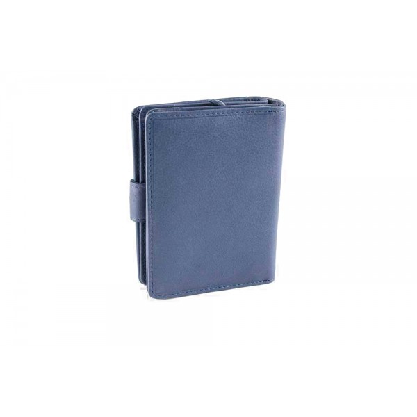 FETICHE LEATHER ΓΥΝΑΙΚΕΙΟ ΔΕΡΜΑΤΙΝΟ ΠΟΡΤΟΦΟΛΙ ΜΠΛΕ AN 1-639