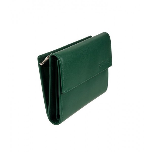 FETICHE LEATHER ΓΥΝΑΙΚΕΙΟ ΔΕΡΜΑΤΙΝΟ ΠΟΡΤΟΦΟΛΙ ΣΚΟΥΡΟ ΠΡΑΣΙΝΟ AN 1-697