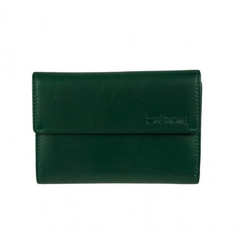 FETICHE LEATHER ΓΥΝΑΙΚΕΙΟ ΔΕΡΜΑΤΙΝΟ ΠΟΡΤΟΦΟΛΙ ΣΚΟΥΡΟ ΠΡΑΣΙΝΟ AN 1-697