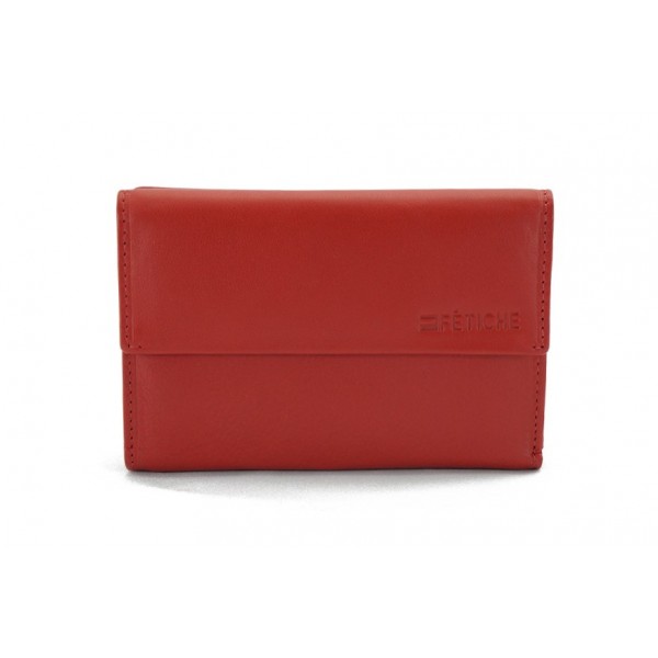 FETICHE LEATHER ΓΥΝΑΙΚΕΙΟ ΔΕΡΜΑΤΙΝΟ ΠΟΡΤΟΦΟΛΙ RFID ΚΟΚΚΙΝΟ AN 1-697