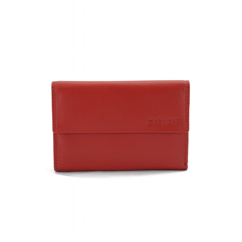 FETICHE LEATHER ΓΥΝΑΙΚΕΙΟ ΔΕΡΜΑΤΙΝΟ ΠΟΡΤΟΦΟΛΙ RFID ΚΟΚΚΙΝΟ AN 1-697