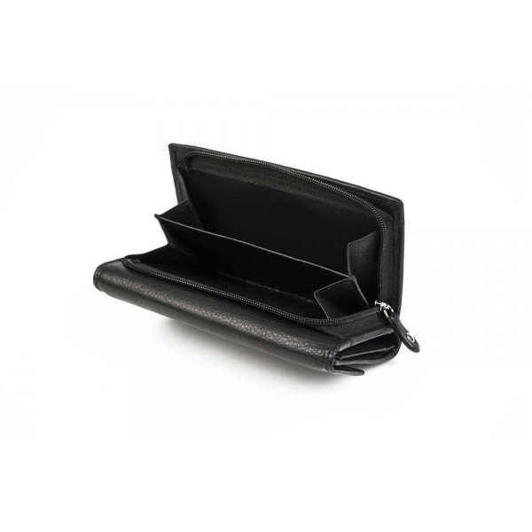 FETICHE LEATHER ΓΥΝΑΙΚΕΙΟ ΔΕΡΜΑΤΙΝΟ ΠΟΡΤΟΦΟΛΙ ΜΑΥΡΟ AN 1-697