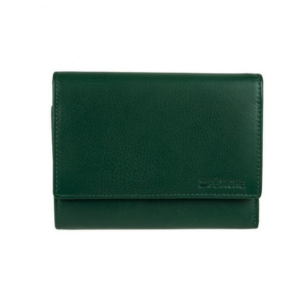 FETICHE LEATHER ΓΥΝΑΙΚΕΙΟ ΔΕΡΜΑΤΙΝΟ ΠΟΡΤΟΦΟΛΙ ΠΡΑΣΙΝΟ AN 1-774