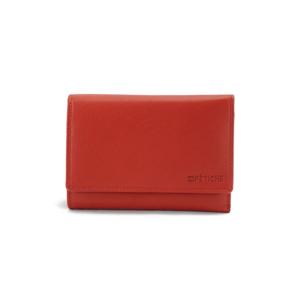 FETICHE LEATHER ΓΥΝΑΙΚΕΙΟ ΔΕΡΜΑΤΙΝΟ ΠΟΡΤΟΦΟΛΙ ΚΟΚΚΙΝΟ AN 1-774