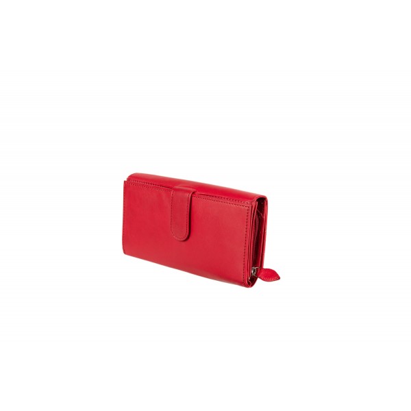 FETICHE LEATHER RFID ΓΥΝΑΙΚΕΙΟ ΔΕΡΜΑΤΙΝΟ ΠΟΡΤΟΦΟΛΙ ΚΟΚΚΙΝΟ GN 3-816