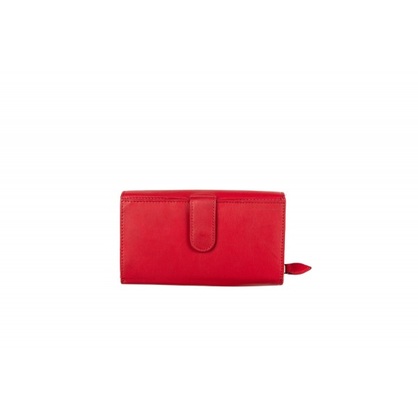 FETICHE LEATHER RFID ΓΥΝΑΙΚΕΙΟ ΔΕΡΜΑΤΙΝΟ ΠΟΡΤΟΦΟΛΙ ΚΟΚΚΙΝΟ GN 3-816
