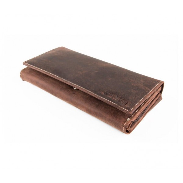 FETICHE ΓΥΝΑΙΚΕΙΟ ΔΕΡΜΑΤΙΝΟ ΠΟΡΤΟΦΟΛΙ RFID ΚΑΦΕ ΣΚΟΥΡΟ HU 10-796