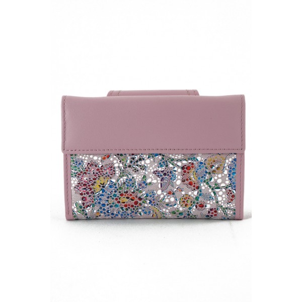 LUXUS ΓΥΝΑΙΚΕΙΟ ΔΕΡΜΑΤΙΝΟ ΠΟΡΤΟΦΟΛΙ ΜΩΣΑΪΚΟ ΡΟΖ 40214