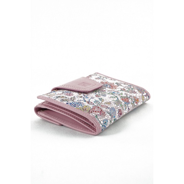 LUXUS ΓΥΝΑΙΚΕΙΟ ΔΕΡΜΑΤΙΝΟ ΠΟΡΤΟΦΟΛΙ ΜΩΣΑΪΚΟ ΡΟΖ 40214