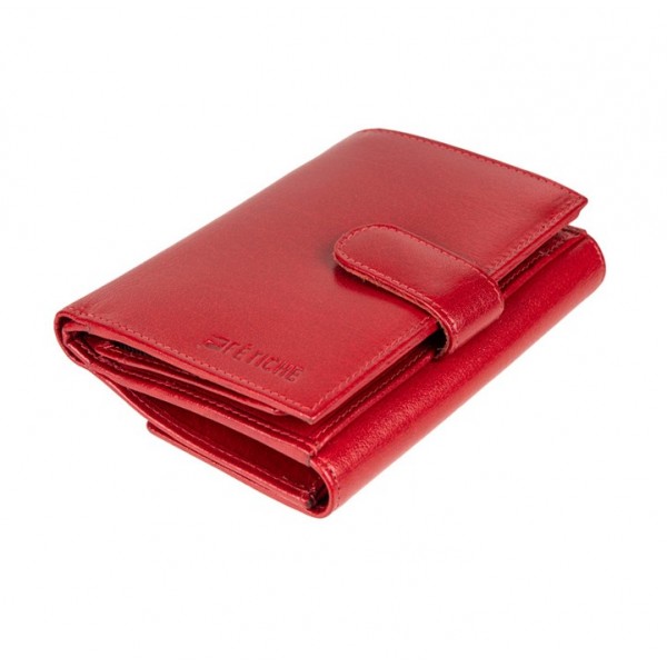 FETICHE LEATHER RFID ΓΥΝΑΙΚΕΙΟ ΔΕΡΜΑΤΙΝΟ ΠΟΡΤΟΦΟΛΙ ΚΟΚΚΙΝΟ VT 3-831