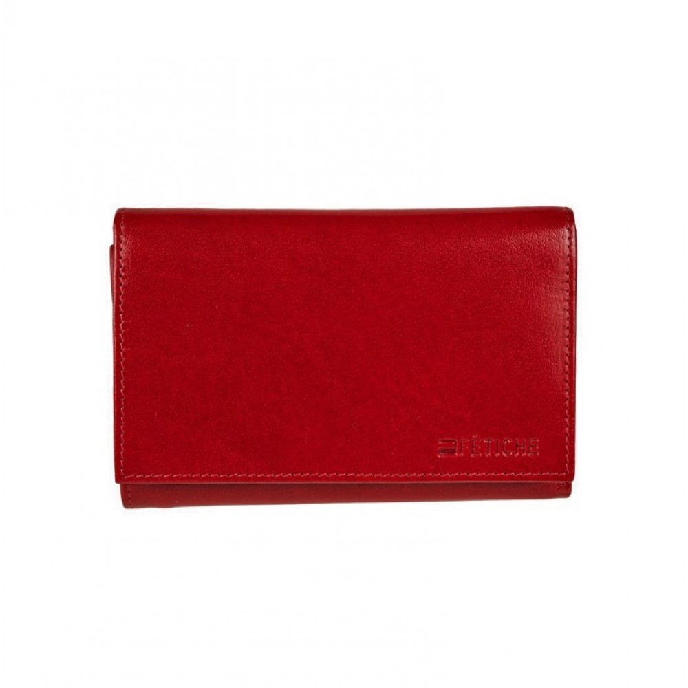 FETICHE LEATHER RFID ΓΥΝΑΙΚΕΙΟ ΔΕΡΜΑΤΙΝΟ ΠΟΡΤΟΦΟΛΙ RFID ΚΟΚΚΙΝΟ VT 3-774