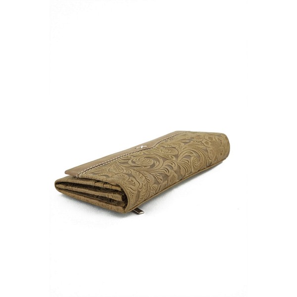 GINIS LEATHER ΓΥΝΑΙΚΕΙΟ ΔΕΡΜΑΤΙΝΟ ΠΟΡΤΟΦΟΛΙ ΜΠΕΖ-ΧΑΚΙ 102301