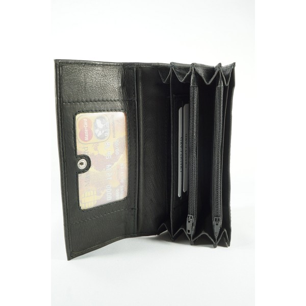 ΓΥΝΑΙΚΕΙΟ ΔΕΡΜΑΤΙΝΟ ΠΟΡΤΟΦΟΛΙ ΜΑΥΡΟ CG-114