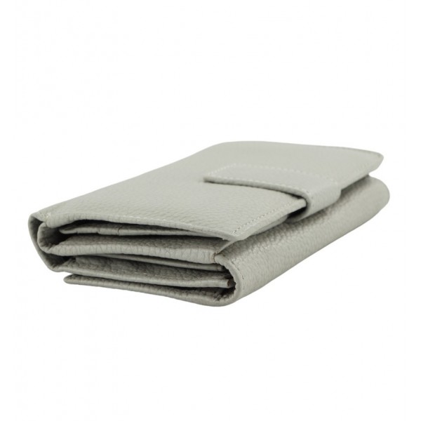 GINIS LEATHER ΓΥΝΑΙΚΕΙΟ ΔΕΡΜΑΤΙΝΟ ΠΟΡΤΟΦΟΛΙ RFID ΓΚΡΙ FLO1