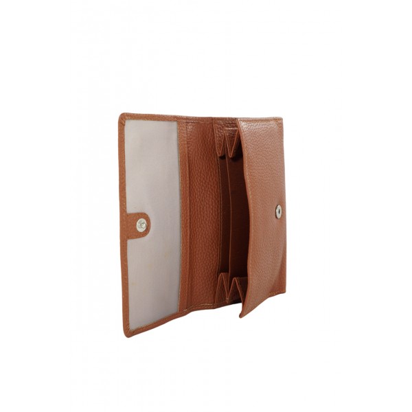 GINIS LEATHER ΓΥΝΑΙΚΕΙΟ ΔΕΡΜΑΤΙΝΟ ΠΟΡΤΟΦΟΛΙ RFID ΚΑΦΕ FLO1