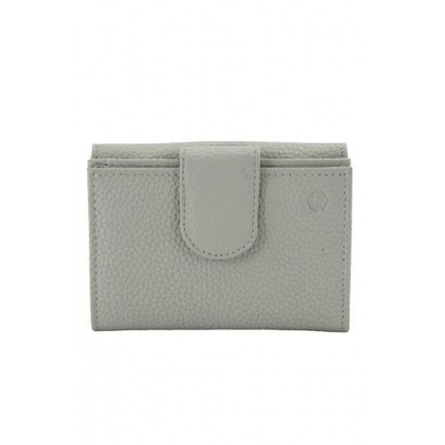GINIS LEATHER ΓΥΝΑΙΚΕΙΟ ΔΕΡΜΑΤΙΝΟ ΠΟΡΤΟΦΟΛΙ RFID ΓΚΡΙ FLO70