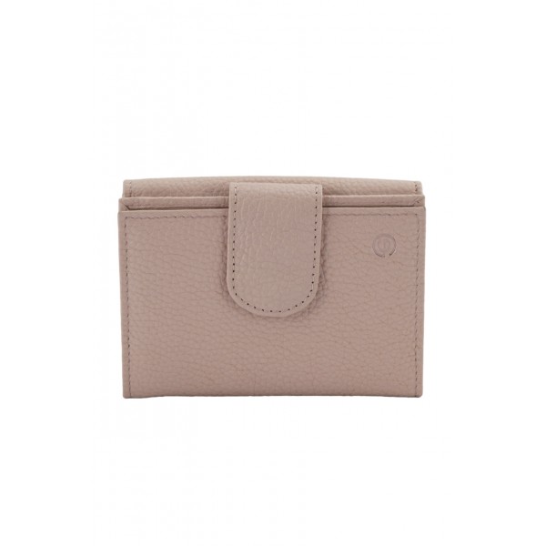 GINIS LEATHER ΓΥΝΑΙΚΕΙΟ ΔΕΡΜΑΤΙΝΟ ΠΟΡΤΟΦΟΛΙ RFID ΡΟΖ FLO70