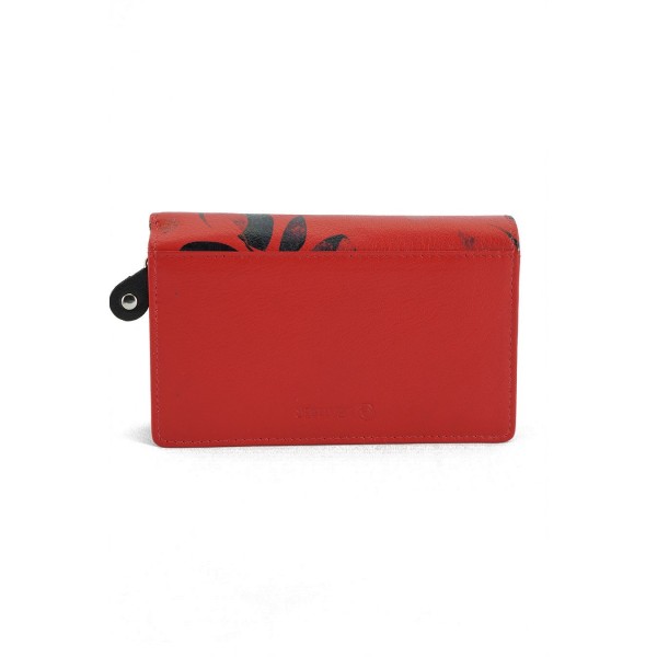 GINIS LEATHER ΓΥΝΑΙΚΕΙΟ ΔΕΡΜΑΤΙΝΟ ΠΟΡΤΟΦΟΛΙ ΚΟΚΚΙΝΟ K16